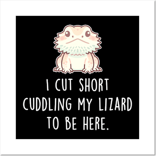 Bearded Dragon Lizard Cut Short Posters and Art